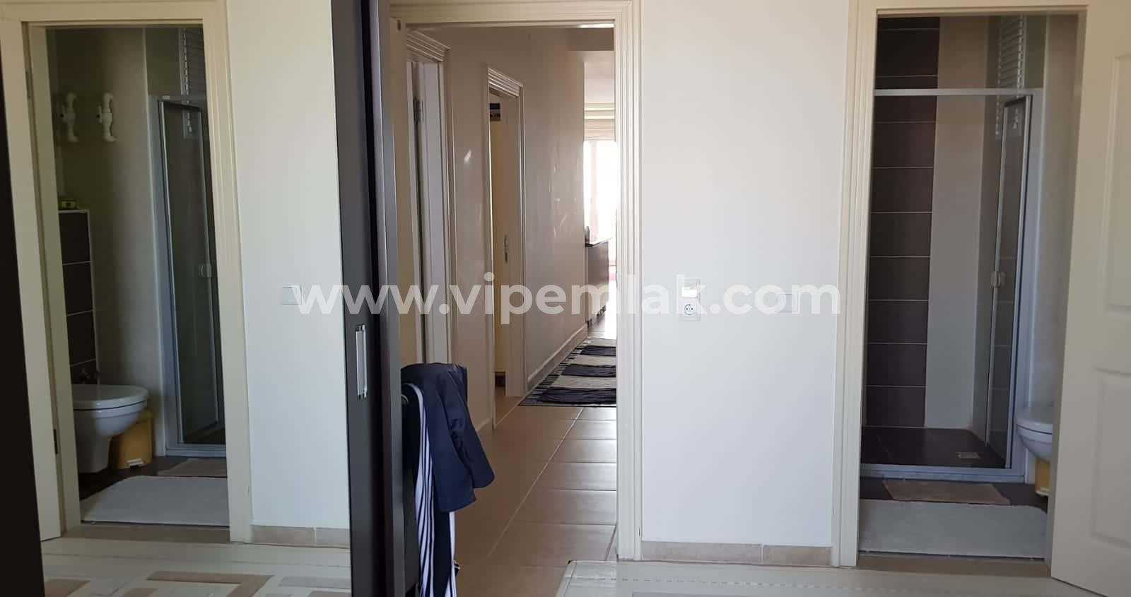 QUEENABA SİTESİNDE DENİZ MANZARALI EŞYALI SATILIK 3+1 YAZLIK DAİRE