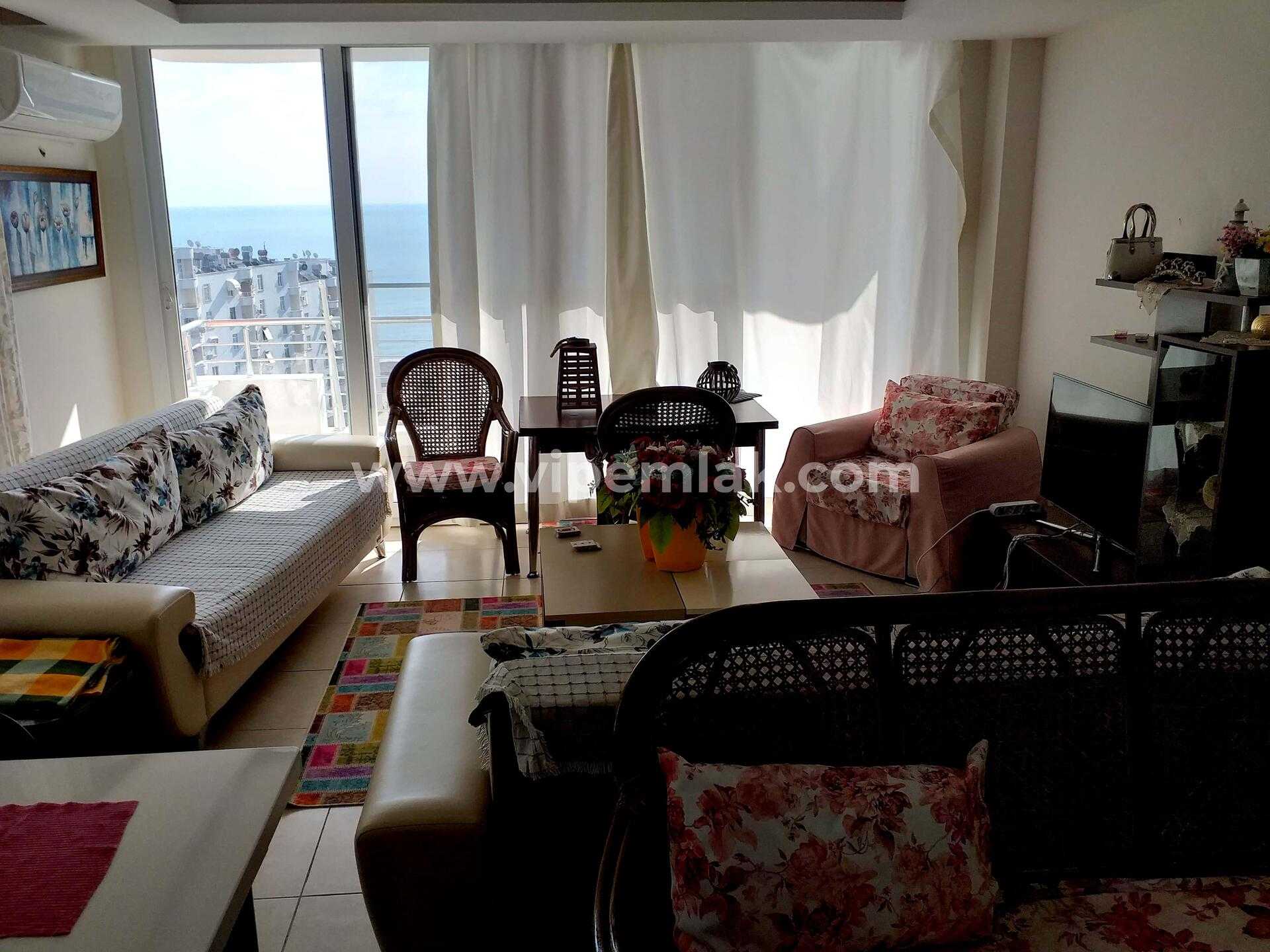 MERSİN ARPAÇBAHŞİŞ TE YÜKSEK KAT DENİZ MANZARALI SATILIK YAZLIK DAİRE