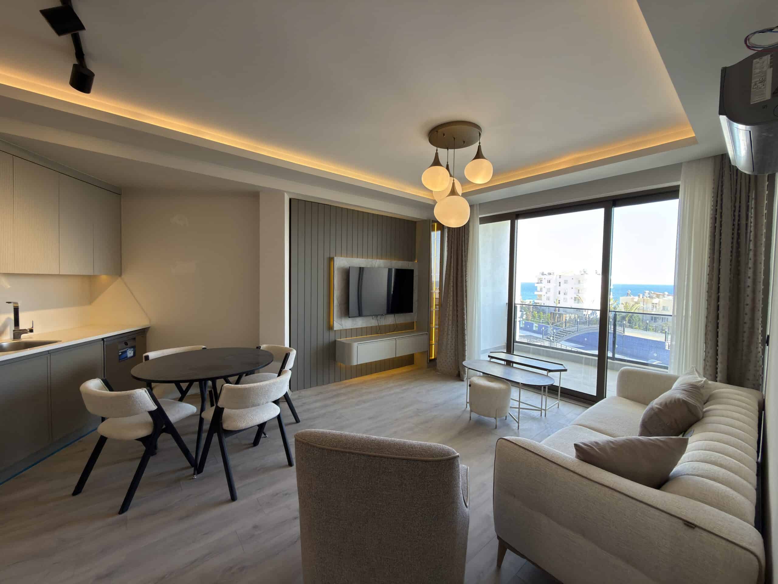 Mersin Erdemli Ayaş Alim Palace Satılık 1+1 Yatırım Fırsatı Deniz Manzaralı Daire