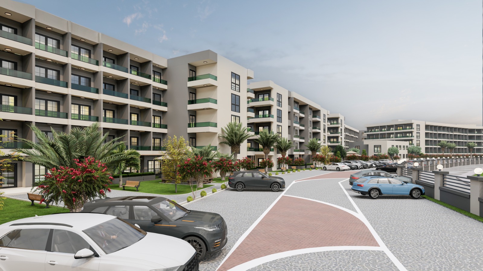 Luxuriöse 1+1-Wohnung zum Verkauf in Mitanni Garden, Erdemli, Mersin