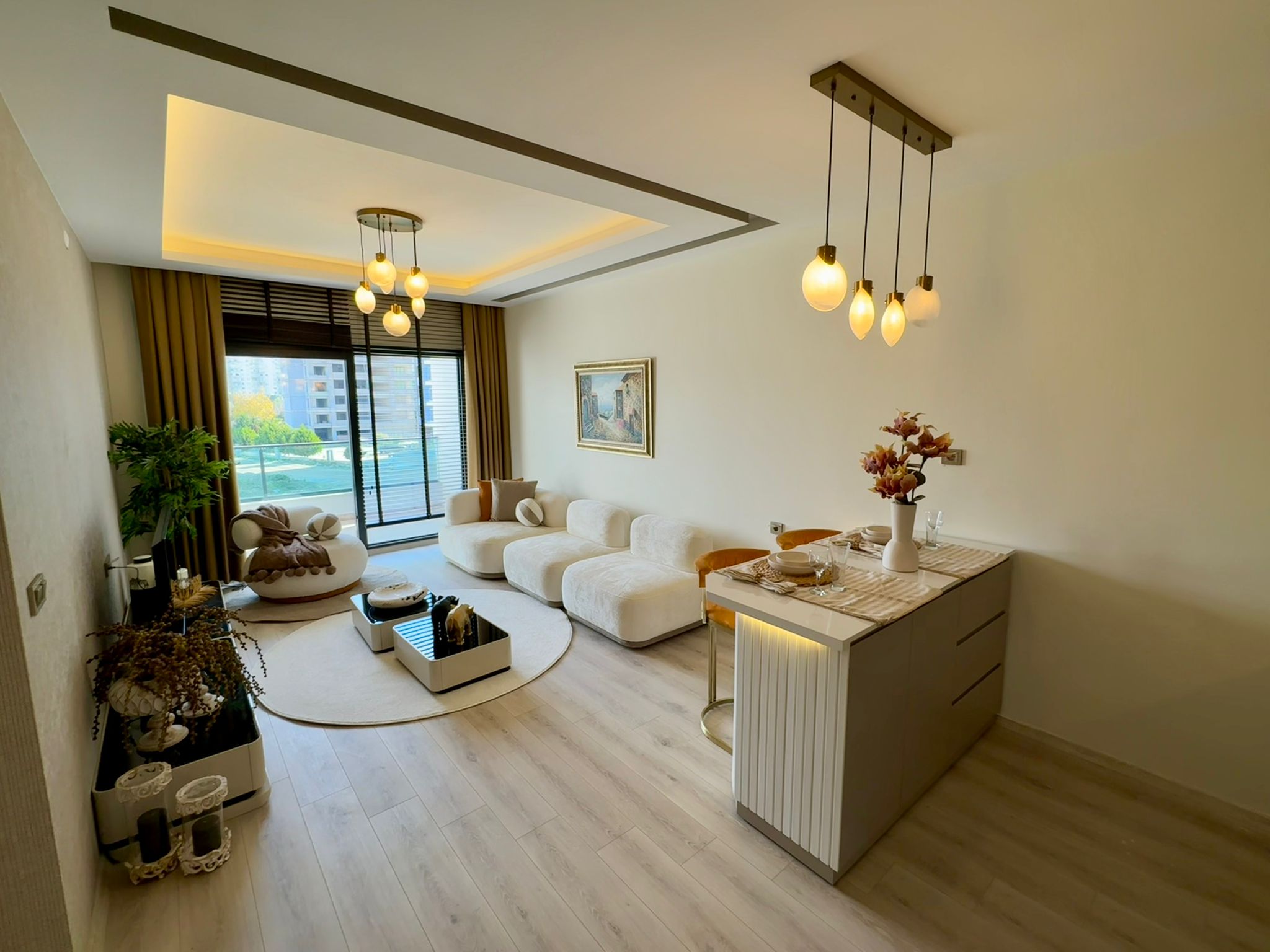 Luxuriöse 1+1-Wohnung zum Verkauf in Mitanni Garden, Erdemli, Mersin